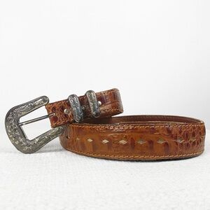 NANNI Milano Alligator Belt Made in Italy Size 100/40 (37”-41”)